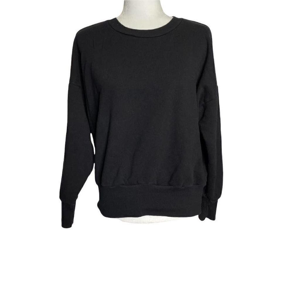 TALENTLESS Sweatshirt Women's Crew Neck Pullover Black Logo Size XS